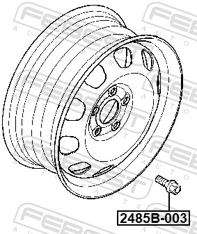 Bullone ruota - 2485B-003 FEBEST