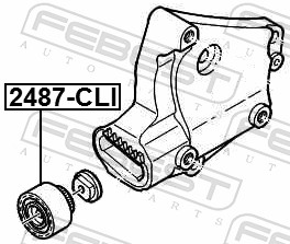 Rullo tenditore, Cinghia Poly-V - 2487-CLI FEBEST