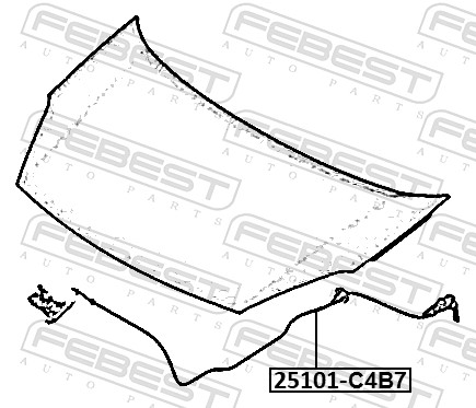 Bonnet Cable - 25101-C4B7 FEBEST