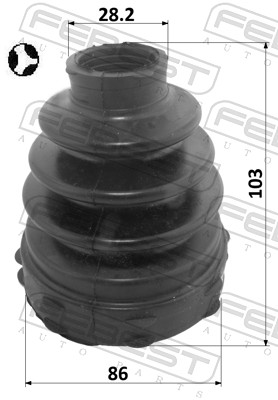 Bellow Set, drive shaft - 2515-BOX3DT FEBEST