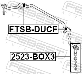 Rod/Strut, stabiliser - 2523-BOX3 FEBEST