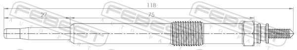 Glow Plug - 25642-004 FEBEST