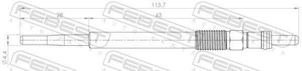 Glow Plug - 25642-005 FEBEST