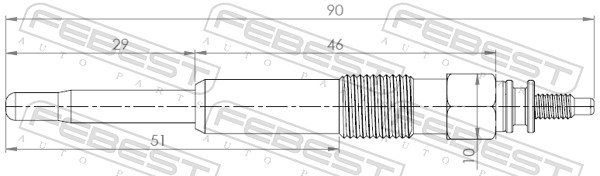 Glow Plug - 25642-006 FEBEST