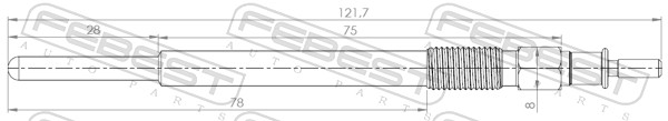 Glow Plug - 25642-008 FEBEST