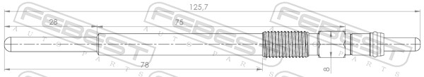 Glow Plug - 25642-009 FEBEST