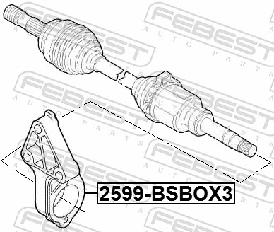Piastra d'appoggio, Flangia albero motore - 2599-BSBOX3 FEBEST