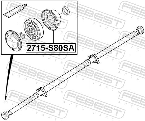 Bellow, drive shaft - 2715-S80SA FEBEST