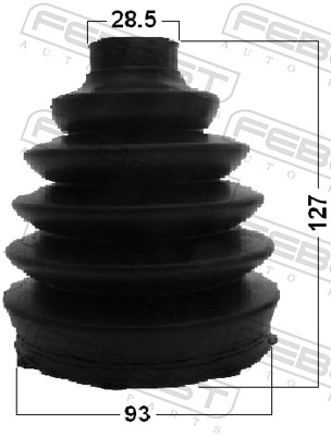 Bellow Set, drive shaft - 2717P-XC90F1 FEBEST