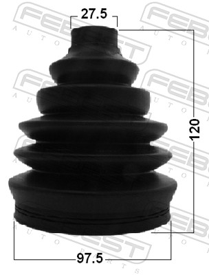 Bellow Set, drive shaft - 2717P-XC90F2 FEBEST