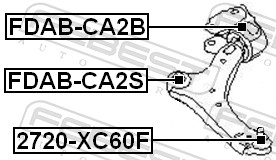 Ball Joint - 2720-XC60F FEBEST
