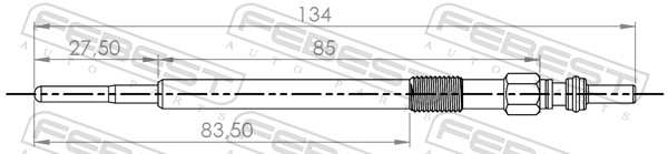 Glow Plug - 27642-001 FEBEST