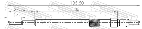 Glow Plug - 27642-002 FEBEST