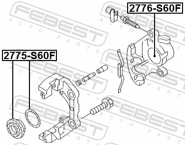 Kit riparazione, Pinza freno - 2775-S60F FEBEST