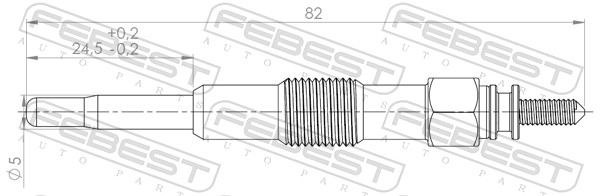 Glow Plug - 28642-004 FEBEST