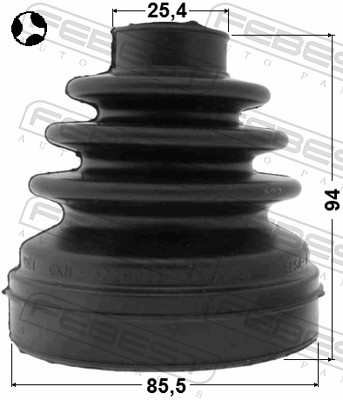 Bellow Set, drive shaft - 2915-DIIIT FEBEST