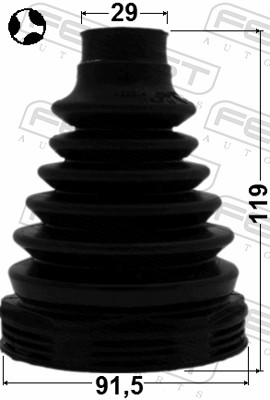 Bellow Set, drive shaft - 2915-FLIIFT FEBEST