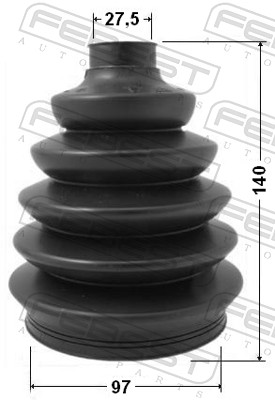 Bellow, drive shaft - 2917P-DIIIF FEBEST