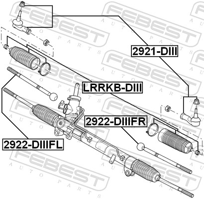 Inner Tie Rod - 2922-DIIIFR FEBEST