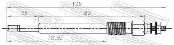 Glow Plug - 29642-002 FEBEST