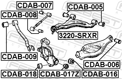 Ball Joint - 3220-SRXR FEBEST