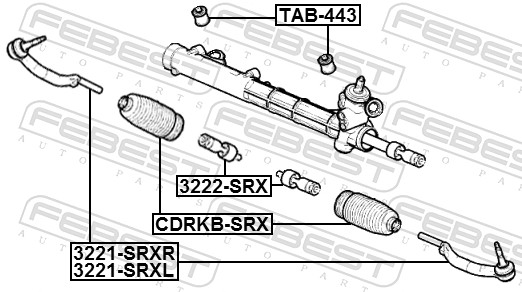 Tie Rod End - 3221-SRXR FEBEST