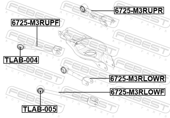 Track Control Arm - 6725-M3RLOWR FEBEST