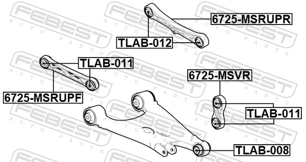 Track Control Arm - 6725-MSRUPR FEBEST