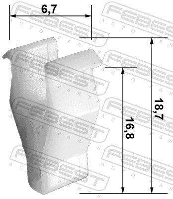 Retaining Spring, vehicle post cladding - 88570-031 FEBEST