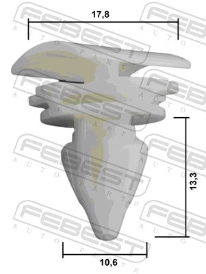 Зажим, молдинг / защитная накладка - 88570-159 FEBEST