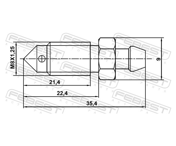 Breather Screw/Valve, brake caliper - 8870-007 FEBEST