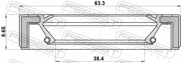 Seal, drive shaft - 95GAS-40630909C FEBEST