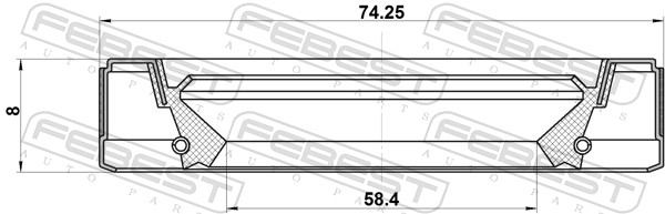 Shaft Seal, differential - 95GEY-60740808C FEBEST