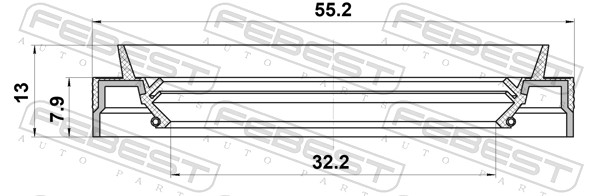 Seal, drive shaft - 95JEY-34550813R FEBEST