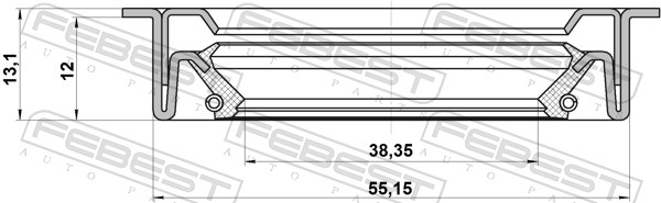 Seal, drive shaft - 95LDS-40551213C FEBEST