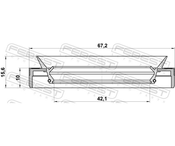 Seal, drive shaft - 95MEY-44671016C FEBEST