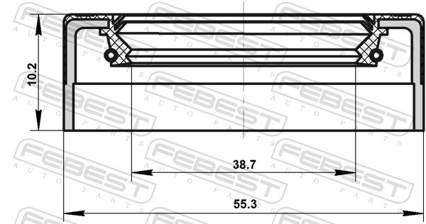 Seal, drive shaft - 95NES-40551010C FEBEST