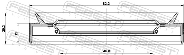Shaft Seal, differential - 95PEW-48821220R FEBEST