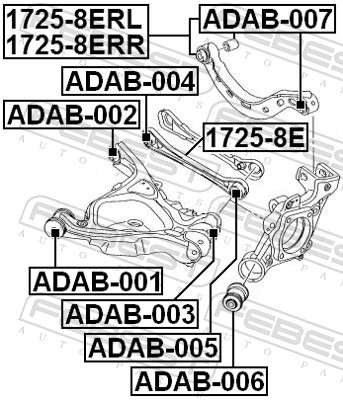 Control Arm-/Trailing Arm Bush - ADAB-005 FEBEST