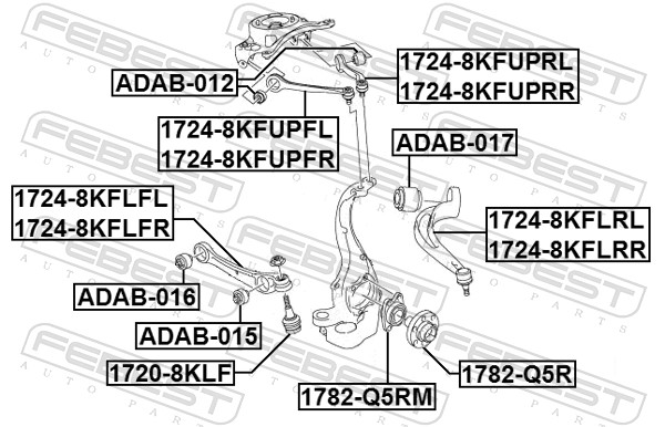 Control Arm-/Trailing Arm Bush - ADAB-016 FEBEST