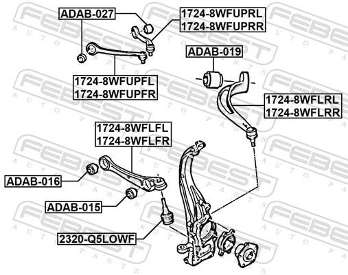 Control Arm-/Trailing Arm Bush - ADAB-027 FEBEST