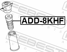 Rubber Buffer, suspension - ADD-8KHF FEBEST