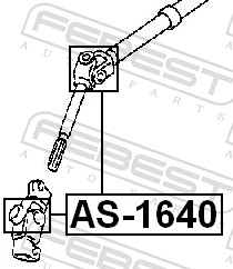 Joint, steering shaft - AS-1640 FEBEST