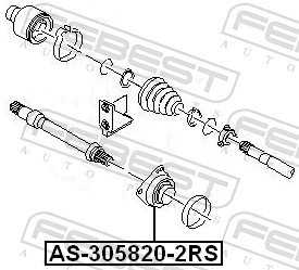 Bearing, drive shaft - AS-305820-2RS FEBEST