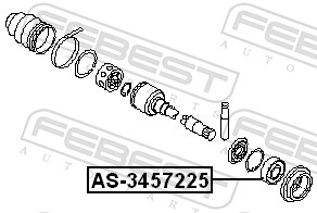 Bearing, drive shaft - AS-3457225 FEBEST