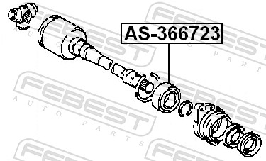 Bearing, drive shaft - AS-366723 FEBEST