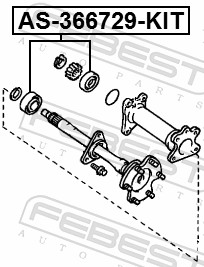 Bearing, drive shaft - AS-366729-KIT FEBEST