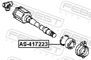 Bearing, drive shaft - AS-417223 FEBEST