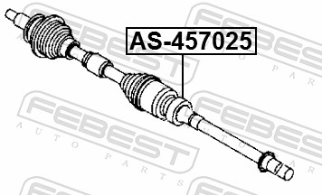 Bearing, drive shaft - AS-457025 FEBEST