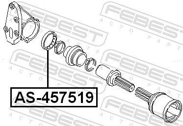 Bearing, drive shaft - AS-457519 FEBEST